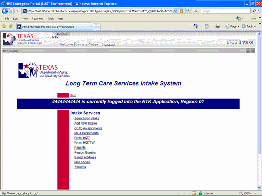 Scrrenshot of NTK home page